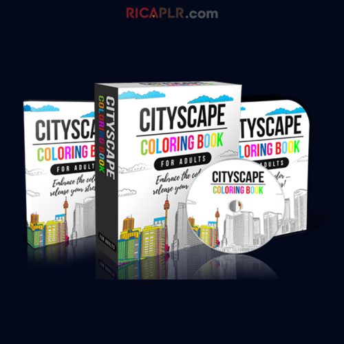 Cityscape Coloring Book For Adults PLR